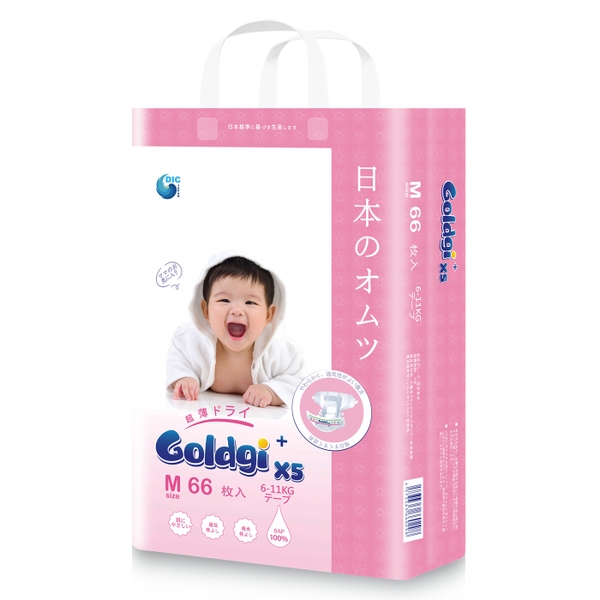 Bỉm Goldgi+ X5 (Tã dán)